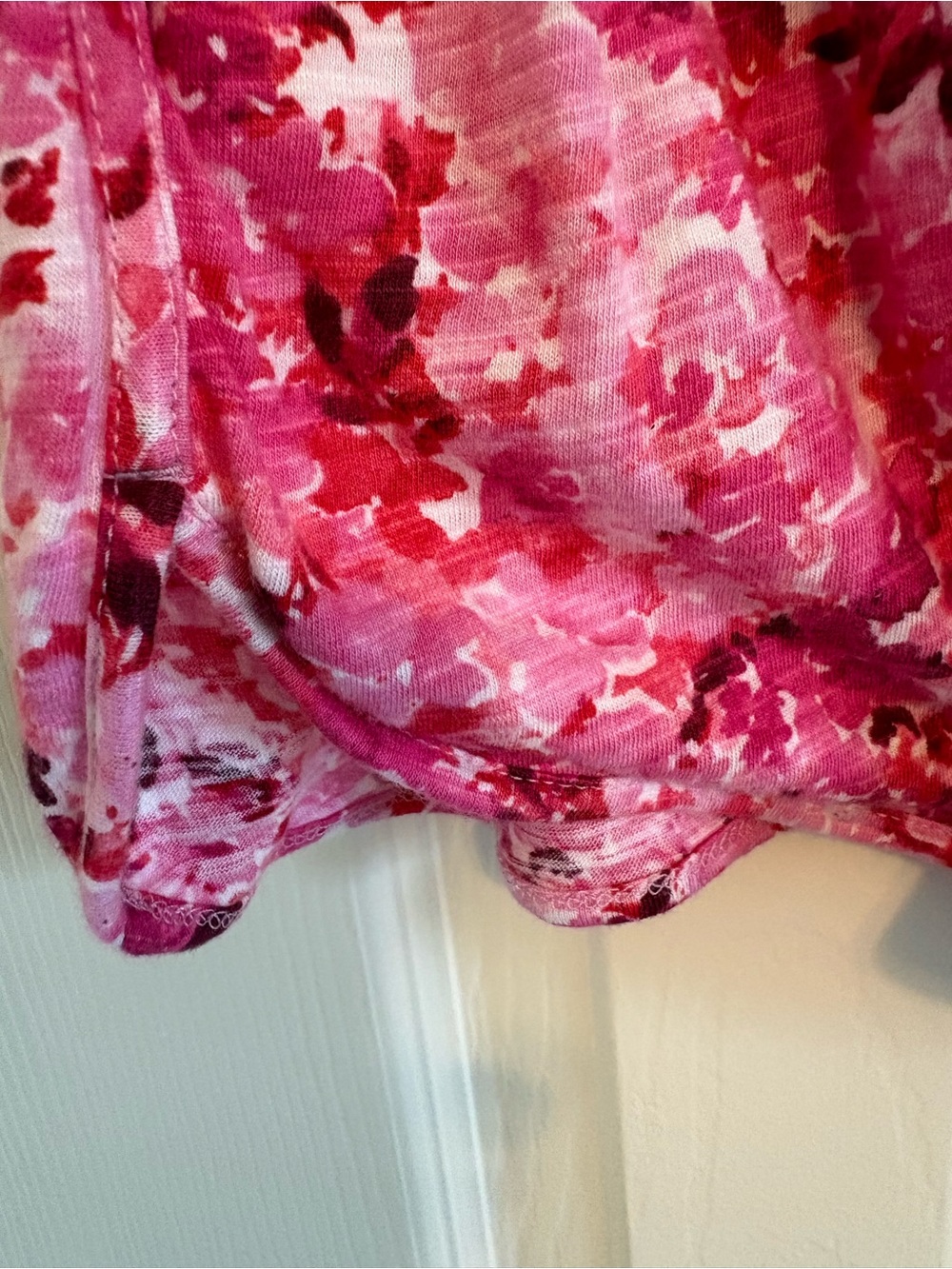 🌸 J. Jill Pink Mixed Floral Tunic Tee | Size Large - Picture 5 of 9